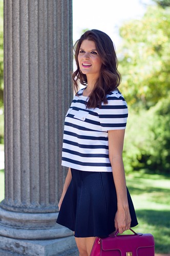 Zara navy blue frill - navy,