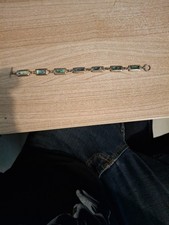 bracelet argent massif 925 Nacre Longueur 18,5cm Poids 10,8 Grammes