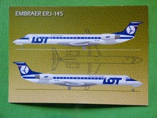 LOT   EMBRAER  ERJ-145     /  AIRLINE ISSUE / CARTE COMPAGNIE