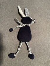 Peluche doudou lapin bleu