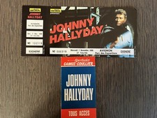 ticket concert johnny hallyday (1990 Avignon)+pass