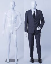 Abstraktmännliche Mannequin LM3-B Blanc En Brillant Figurine Nez Bouche Hommes