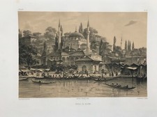 Dinde, Scutari, Flandin Eugene, Lithographie Originale Paris 1853