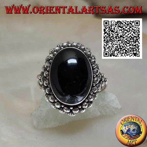 Bague argent 925 onyx - bague, en