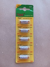 Plaque de 5 piles Batteries 23A - 12 volts.