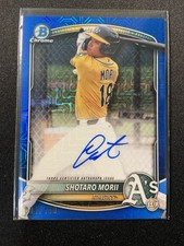 2025 Shotaro Morii Bowman Chrome Blue Mega Mojo /150 Autograph BMA-SM A's