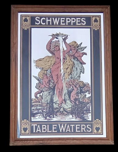 Ancien miroir glace schweppes - glace,