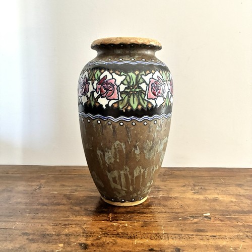 Art deco stoneware vase boch - stoneware,