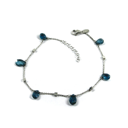 Bracelet blanc 18k - 18k,, gouttes