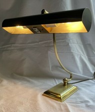Lampe de bureau DMI, classique, abat jour rouleau, Laiton