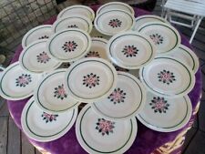 23 Assiettes Plates Faiencerie du Rhone Labrut Frères Bagatelle Boule Noël 24cm
