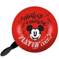 Disney 2-Klang Cloche Vélo Mickey Mouse Rouge Retro Look, XXL Ø 80mm, Fan Bell