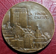 Château médiéval de la Tour de Crest Crista Arnaudorum médaille par R. COCHET