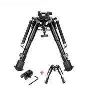 Bipied Métal pour rail picatinny et grenadière avec adaptateur pour rail picatin