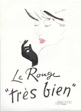 AD PUBLICITE    PRODUIT DE BEAUTE LE ROUGE TRES BIEN TISSU MURELLAFIX