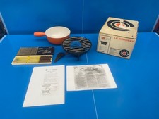 ⚜️ LE CREUSET SERVICE A FONDUE CASSEROLES Poêlons FONTE vintage modèle Orange