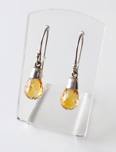 Boucle oreille citrine - en,
