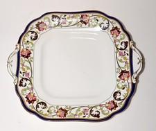 PLAT A GATEAUX A ANSES - AYNSLEY England - belle guirlande fleurie