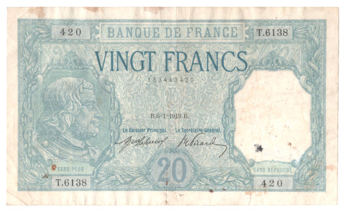 Billet francs bayard - billet, 20