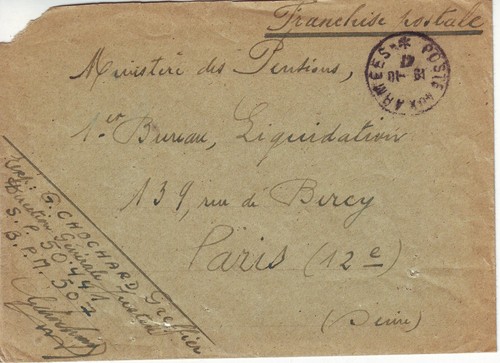 Lettre franchise postale - lettre, poste