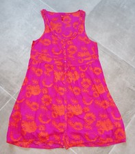 Chemise blouse tunique taille 38 MISS CAPTAIN rose avec fleurs oranges