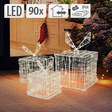 Set 3x boîtes cadeaux 90 LEDs