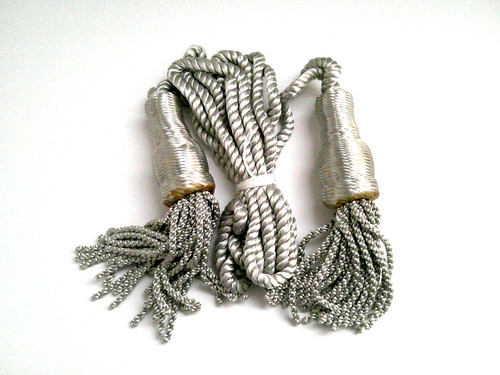 Silver silk cord - silver,
