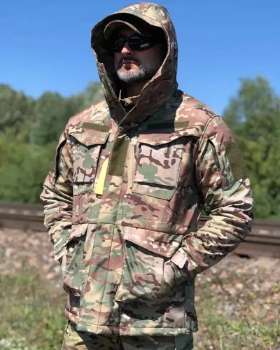Veste parka camouflage - , pour