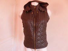 SUPER BLOUSON NEUF " AUTHIER " DOUDOUNE SANS MANCHE MARRON CHOCOLAT TAILLE 38 