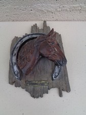 sculpture en resine tète cheval paddock