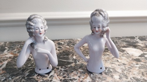 Paire demi figurines bustes - paire, demi-figurines