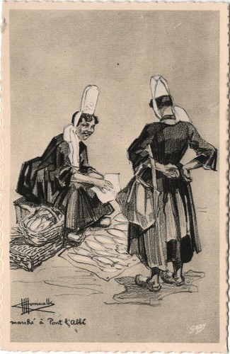 Carte postale type costumes - type,