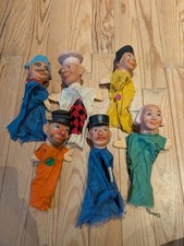 6 marionnette a main ancienne en plastique caoutchouc vintage
