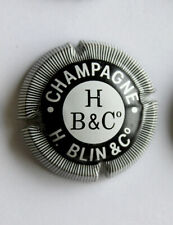 CAPS / CAPSULE DE CHAMPAGNE - PLAQUE DE MUSELET -  BLIN H & C° - BLANCHE NOIR 