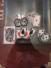 Lot de patchs thermocollants thème poker neufs entre 6 et 10 cm chaque
