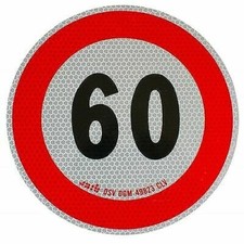 Disque Adhésif Limite De Vitesse 60 Kmh Rétro-réfléchissants Camion