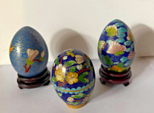 3 Oeufs cloisonnés  émaillé