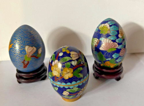 Oeufs cloisonnés émaillé - oeufs,