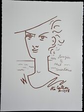 Lithographie de JEAN COCTEAU "