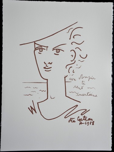 Lithographie jean cocteau - lithographie,