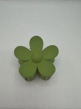 Pince Cheveux Fleur Vert Mat