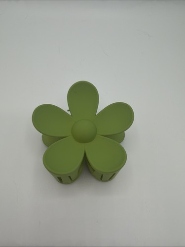 Pince cheveux fleur vert - cheveux,