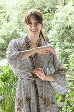 Pure Soie Midi Kimono Robe