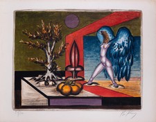 Franz PRIKING : Nature morte fantastique - Lithographie originale signée