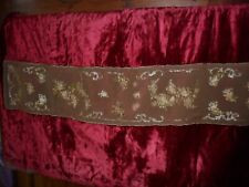 Antique French fabric appliqué on velvet.XIXé.Lined.