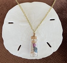 Seashell Bottle Charm Necklace