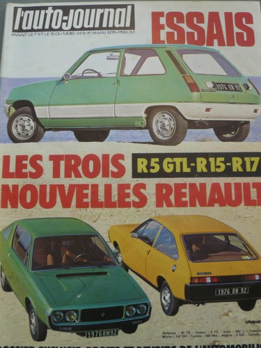 Auto journal 1976 r5 gtl - 1976,