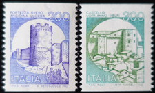 TIMBRES d' ITALIE - CHÂTEAUX