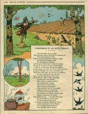 Gravure ancienne fables de la