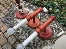 Applique murale en bois vintage abat jour en tissu Ikea